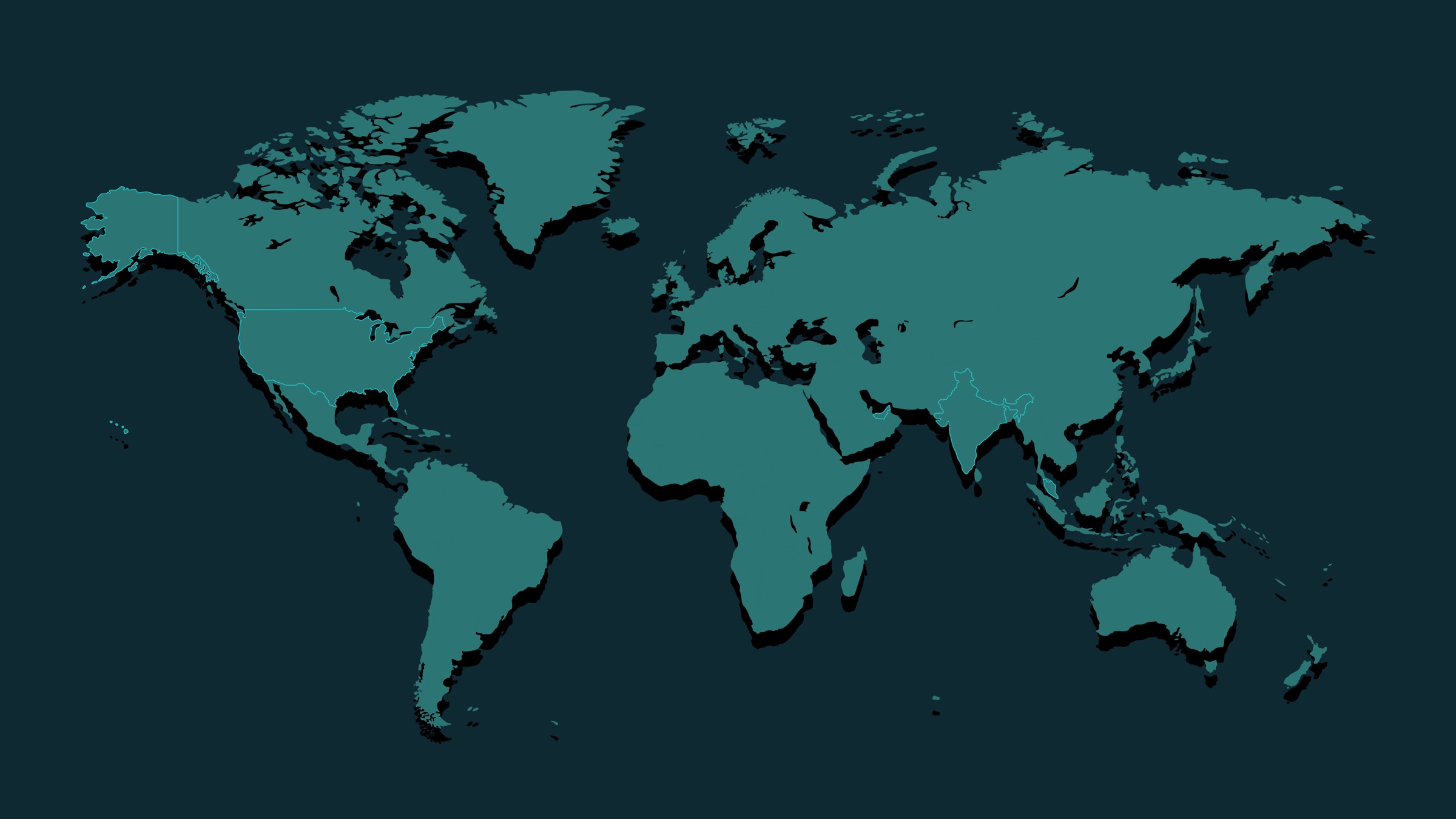 Map showing MOBILISE studios in Seattle, Dubai, Bangalore and Singapore
